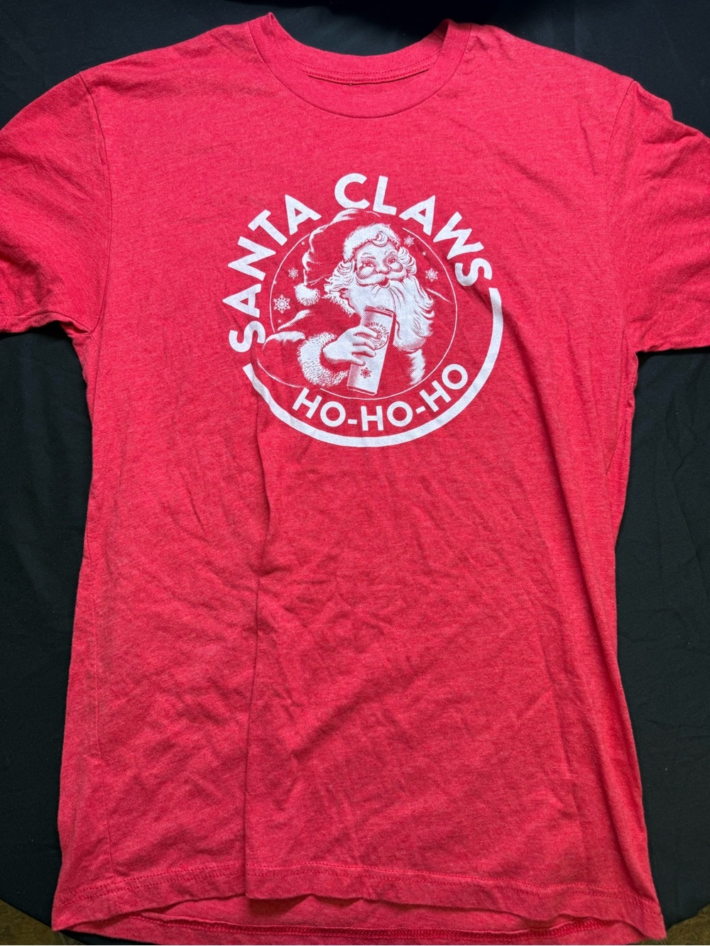 Red 'Santa Claws Ho-Ho-Ho' Holiday T-Shirt (L)